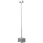 Lamp post SET | made of steel | 5.00 m pole height, galvanized | 600 kg concrete set up device | Light color: 4000 K